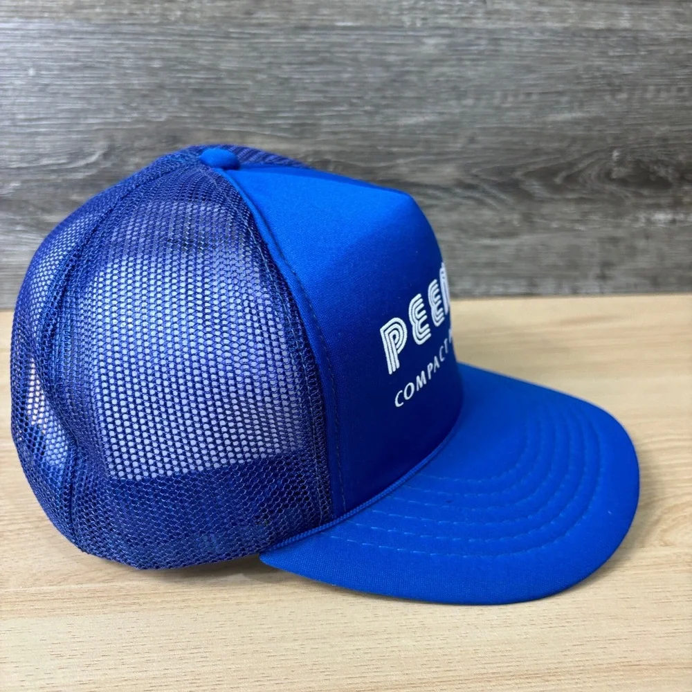 Vintage Peemers Hat Cap Snapback Blue‎ Foam Trucker Compact Discs Tapes
